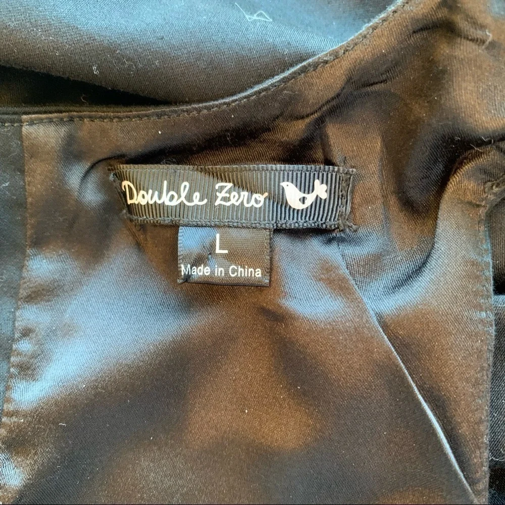 Double Zero black open pinup, rock a billy black dress - Picture 13 of 14